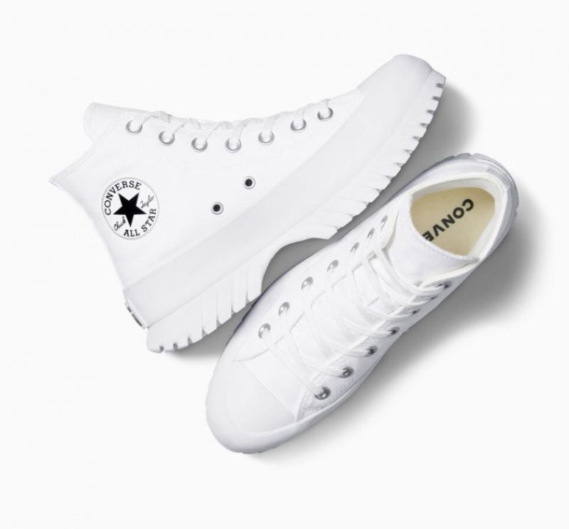 White Converse Chuck Taylor All Star Lugged 2.0 Men's High Tops | NZ MAGXZ6820