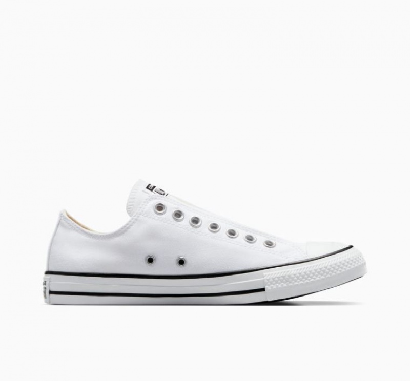 White Converse Chuck Taylor All Star Slip Men\'s Low Tops | NZ WCQKH0412