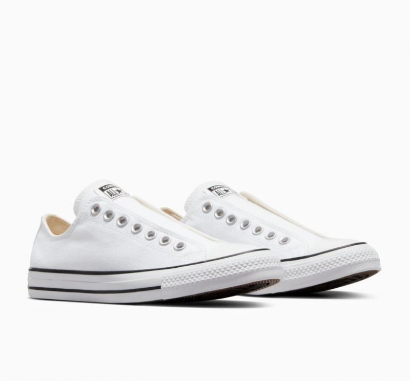 White Converse Chuck Taylor All Star Slip Women's Low Tops | NZ ZLWDF6190