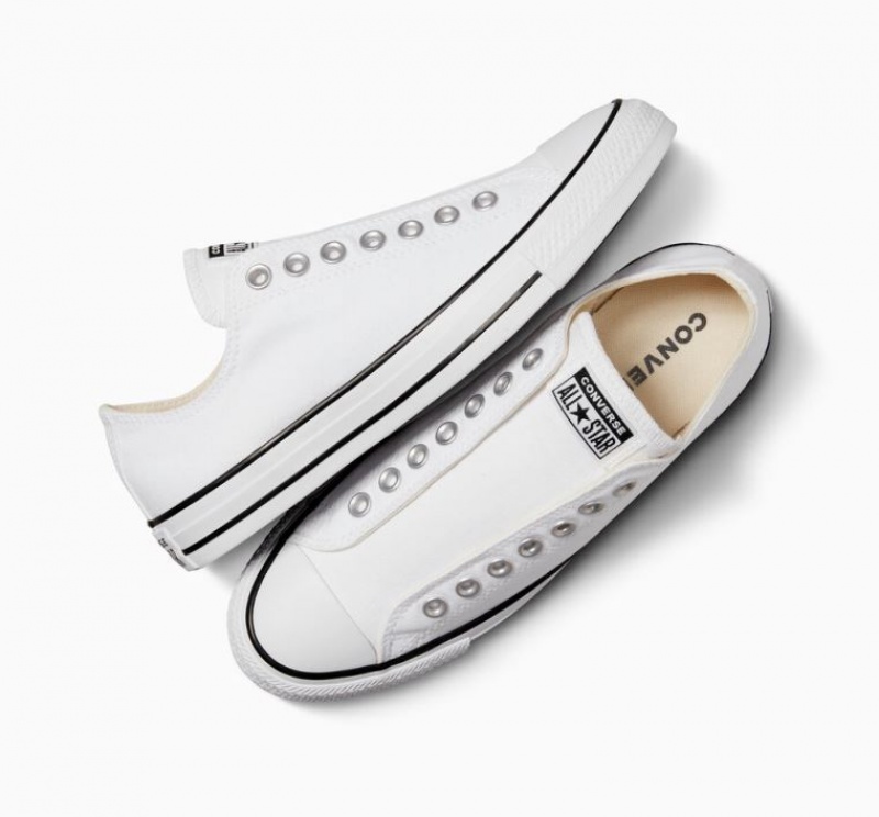 White Converse Chuck Taylor All Star Slip Women's Low Tops | NZ ZLWDF6190