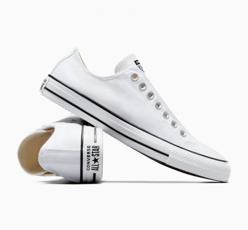 White Converse Chuck Taylor All Star Slip Women's Low Tops | NZ ZLWDF6190