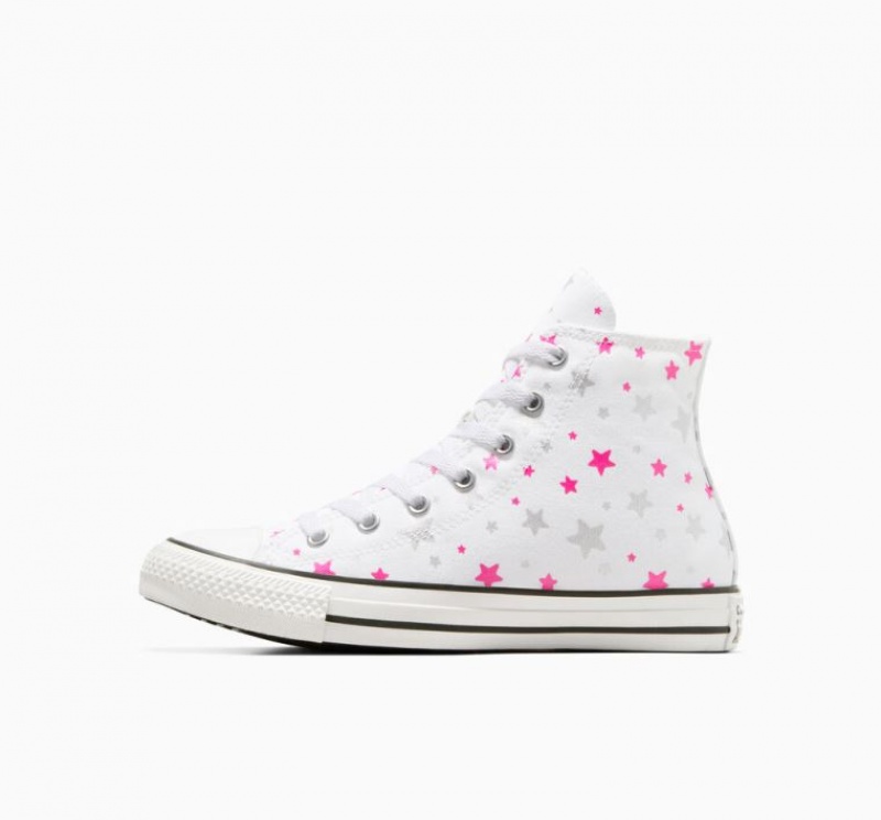 White Converse Chuck Taylor All Star Sparkle Kids' High Tops | NZ KHEIL2561