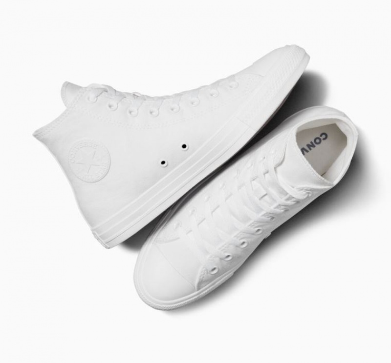 White Converse Chuck Taylor All Star Women's High Tops | NZ BCWPY5923