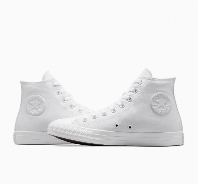 White Converse Chuck Taylor All Star Women's High Tops | NZ BCWPY5923