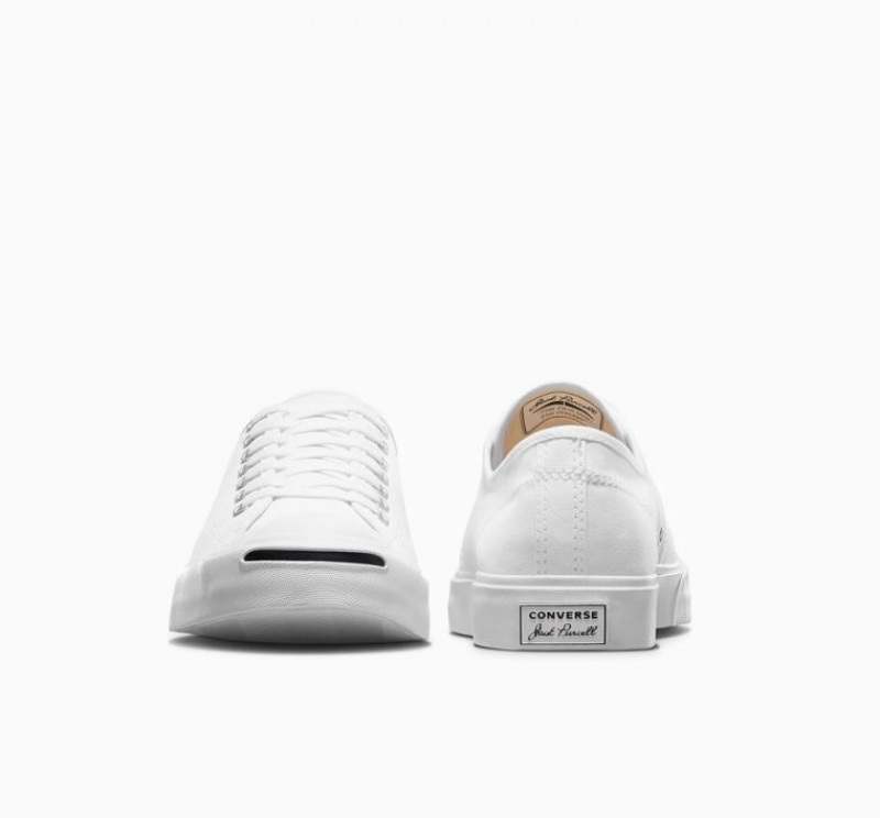 White Converse Jack Purcell Men's Low Tops | NZ AKDYF1059