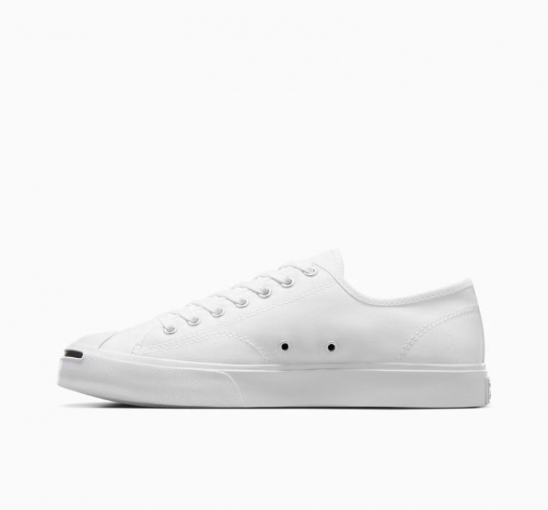 White Converse Jack Purcell Men's Low Tops | NZ AKDYF1059