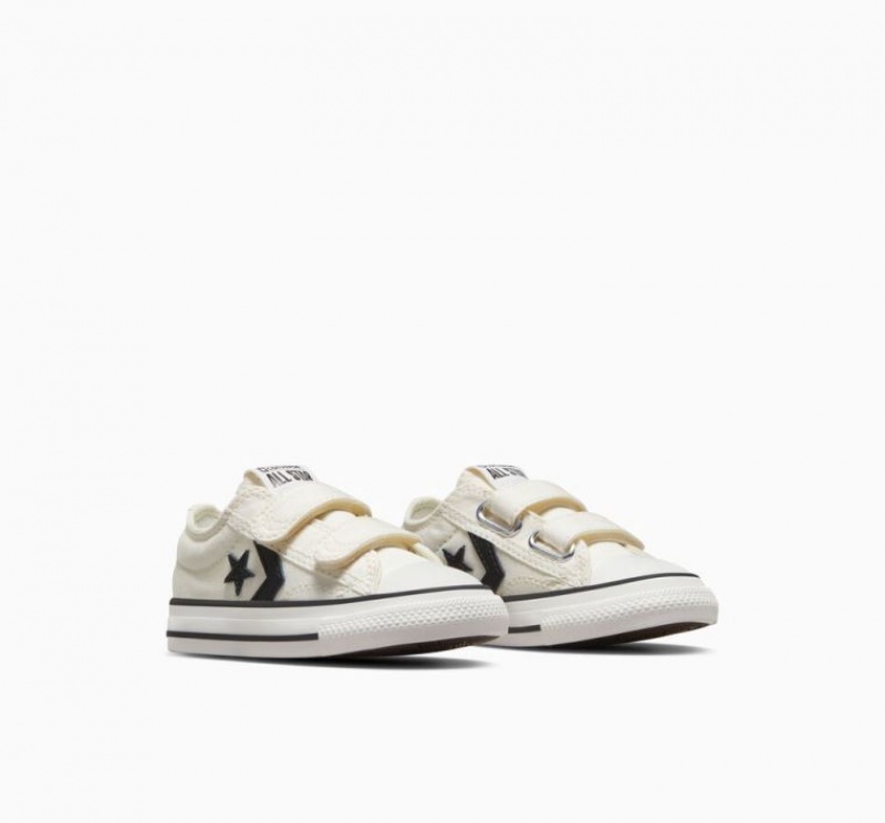 White Converse Star Player 76 Easy-on Kids' Low Tops | NZ QJVDL2650