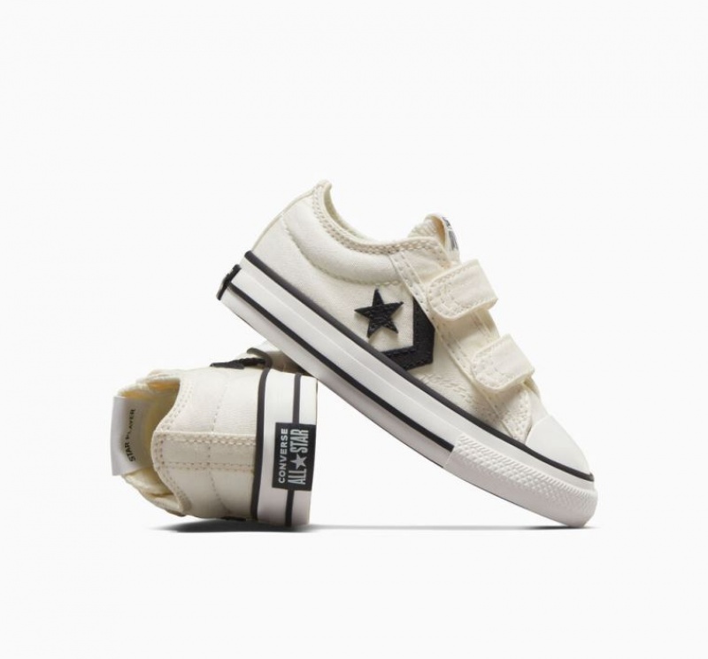 White Converse Star Player 76 Easy-on Kids' Low Tops | NZ QJVDL2650