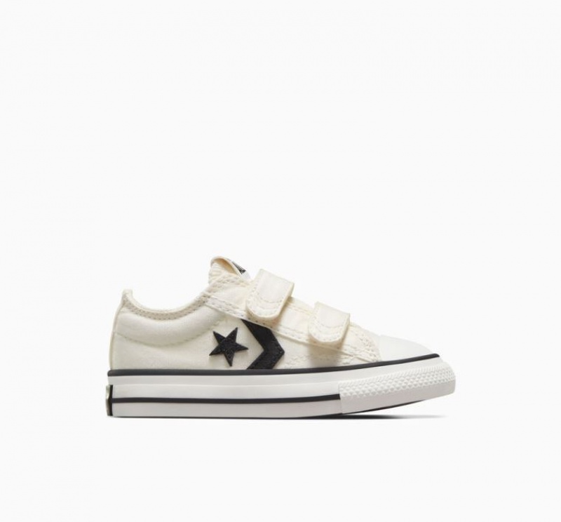 White Converse Star Player 76 Easy-on Kids\' Low Tops | NZ QJVDL2650