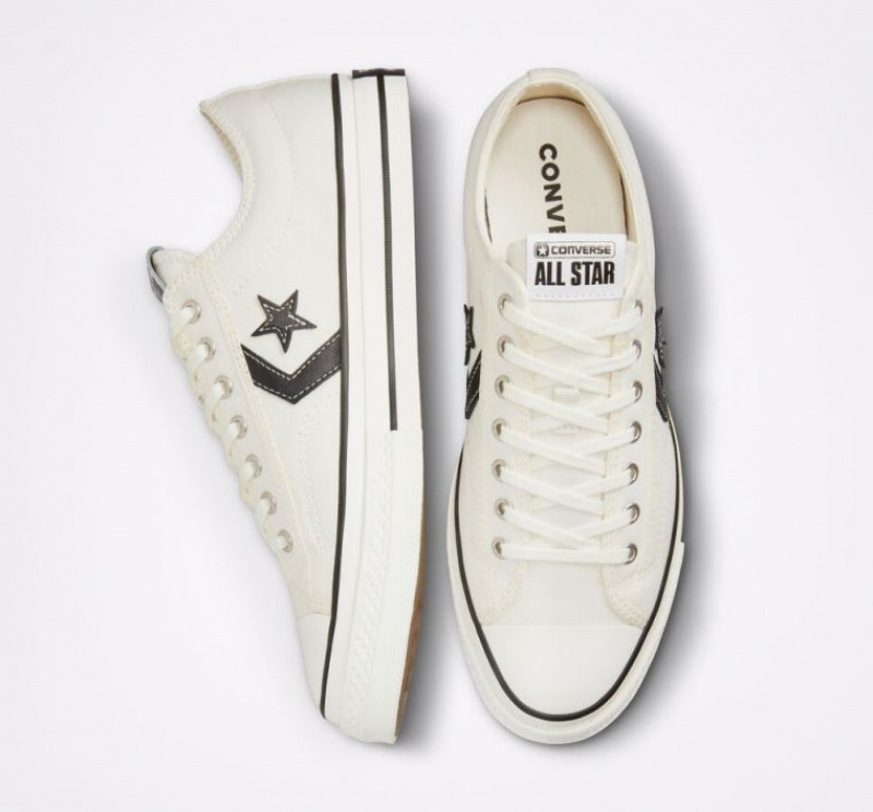 White Converse Star Player 76 Women's Low Tops | NZ VBMUJ5417