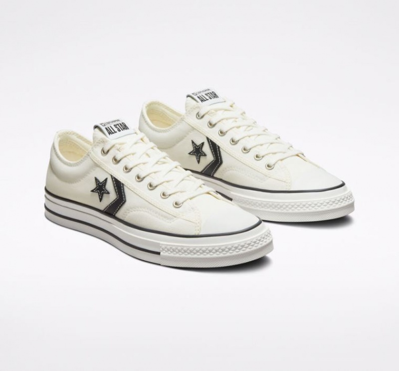 White Converse Star Player 76 Women's Low Tops | NZ VBMUJ5417