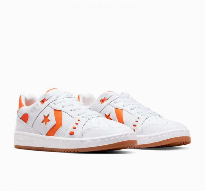 White / Orange Converse Cons AS-1 Pro Women's Skate Shoes | NZ TGQAD5320