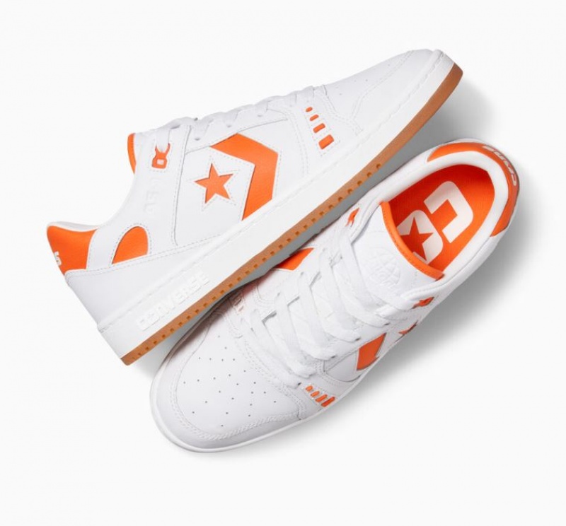 White / Orange Converse Cons AS-1 Pro Women's Skate Shoes | NZ TGQAD5320