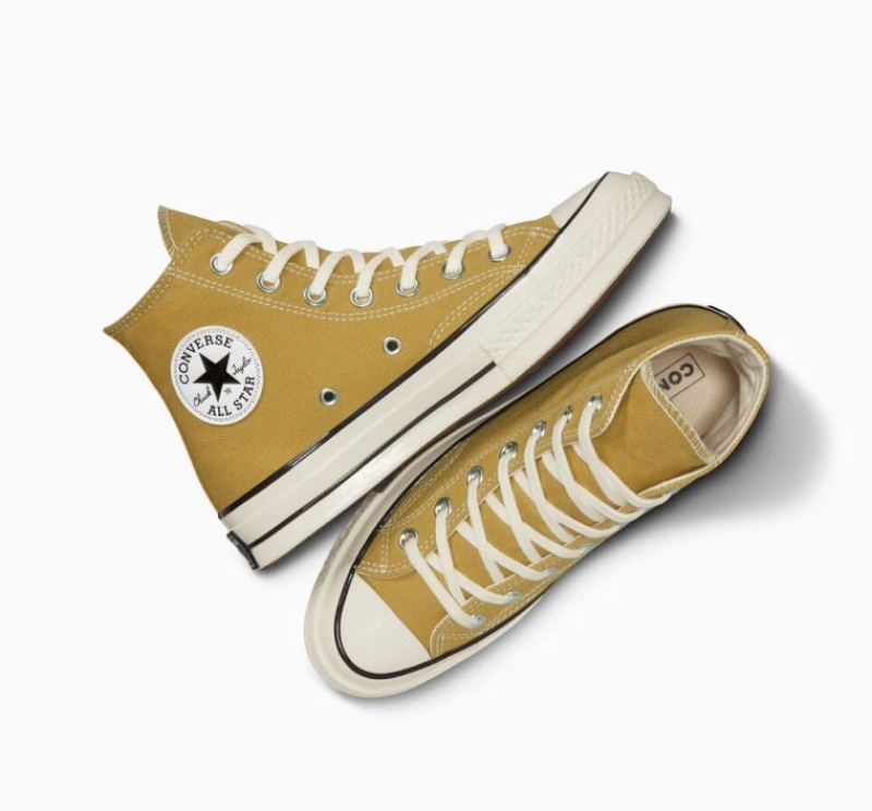 Yellow Converse Chuck 70 Canvas Men's High Tops | NZ JFYAL6534