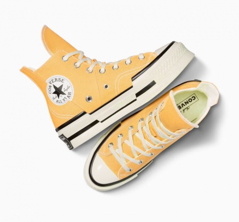 Yellow Converse Chuck 70 Plus Women's High Tops | NZ GQPJB8957