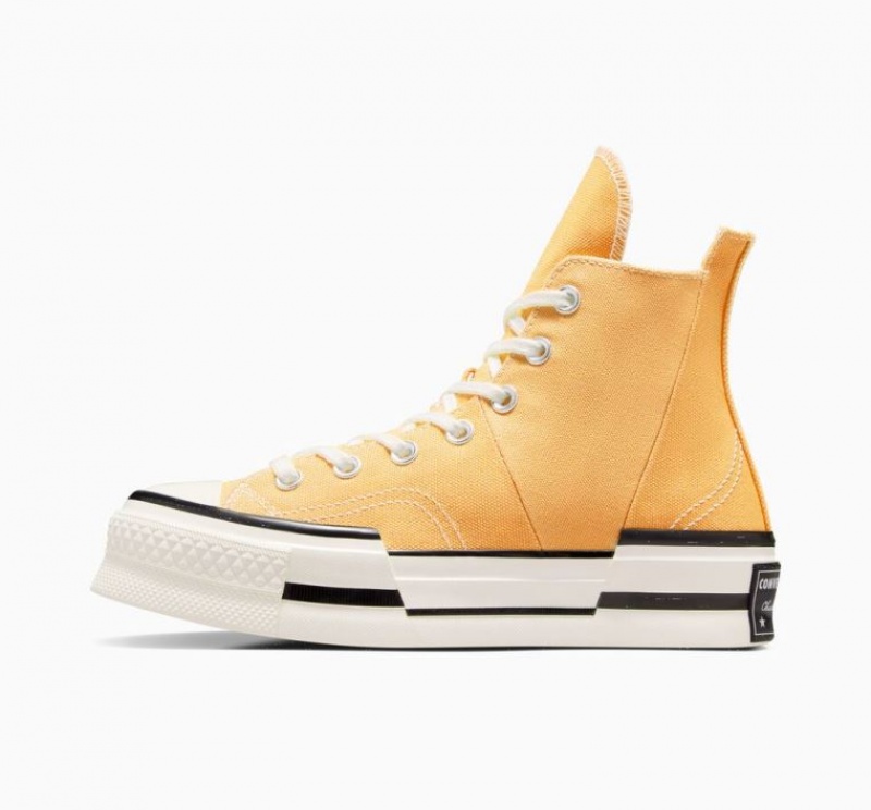 Yellow Converse Chuck 70 Plus Women's High Tops | NZ GQPJB8957