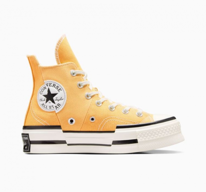 Yellow Converse Chuck 70 Plus Women\'s High Tops | NZ GQPJB8957