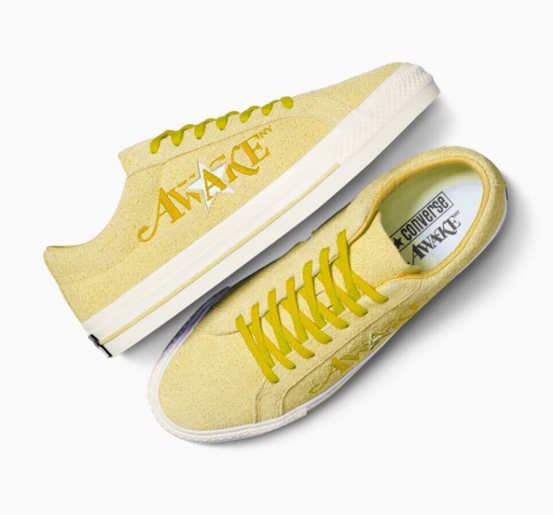 Yellow Converse X Awake NY One Star Pro Men's Low Tops | NZ JCHZN5804