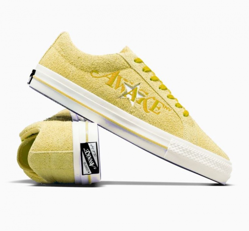 Yellow Converse X Awake NY One Star Pro Men's Low Tops | NZ JCHZN5804