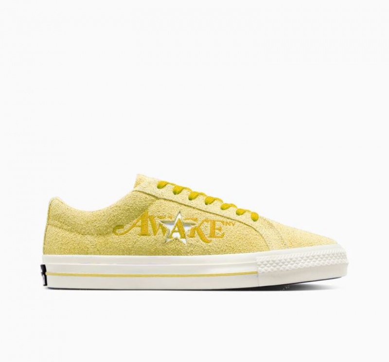 Yellow Converse X Awake NY One Star Pro Men\'s Low Tops | NZ JCHZN5804