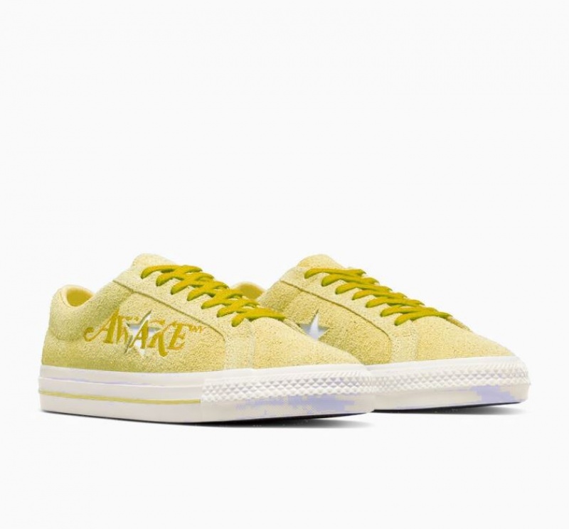 Yellow Converse X Awake NY One Star Pro Women's Low Tops | NZ NBRFS5641